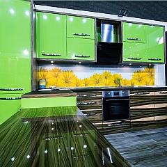 Пленка самоклеющаяся ПВХ зеленого цвета на фасады кухни, 61х250 см