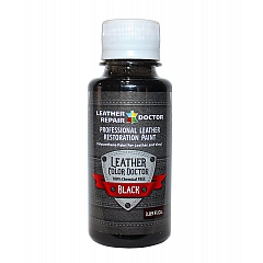 Полиуретановая краска для кожи Leather Color Doctor, черный цвет, 125 мл.