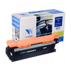 Картридж NV Print CE251A Cyan совместимый для HP LaserJet Color CM3530/fs/CP3525dn/n/x