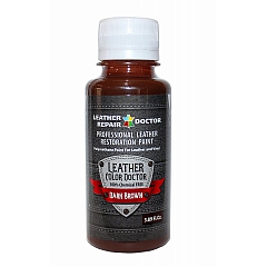 Полиуретановая краска для кожи Leather Color Doctor, темно-коричневый цвет, 125 мл.