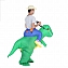 Костюм надувной маскарадный Наездник на динозавре (зеленый) #1