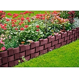 Ограждение садовое Плетенка (Мастер Сад) , выс. 19,5 см, длина 2,4 метра, коричневый