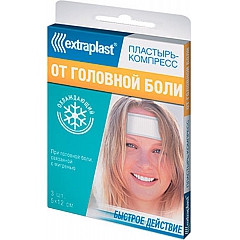 Пластырь Extraplast от головной боли, 3 шт.