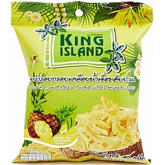 Кокосовые чипсы King Island со вкусом ананаса, 40 гр.