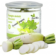 Натуральные овощные чипсы SunMax из зеленой редьки, 45 гр.