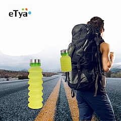 Складная силиконовая бутылка для воды ETya, 550 мл