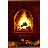 Электрический настенный пленочный обогреватель Домашний очаг (Катрина), Камин, 105х60 см