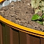 Готовая высокая круглая металл. грядка "Найди", садовое ограждение, цвет Орех, высота 30 см, диаметр 1 м #2