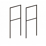 Промежуточная опора-держатель "Найди" для малины, растений, цвет коричневый, 1200х480х15 мм, 2шт.