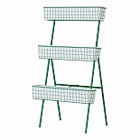 Вертикальный огород "Найди", подставка-держатель, цвет зеленый, 3 кашпо в комплекте, 50х82х150 см