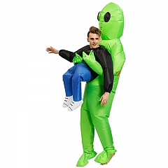 Костюм надувной маскарадный Зеленый Инопланетянин на Хэллоуин (Чужой)