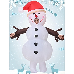 Костюм надувной маскарадный Снеговик Новогодний Рождественский