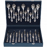 Набор столовый 48 приборов Павловский завод им. Кирова М-3 ХР Тройка в дер. Дипломате