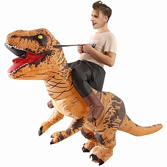 Костюм надувной маскарадный Наездник на тирранозавре (верхом на драконе-динозавре)