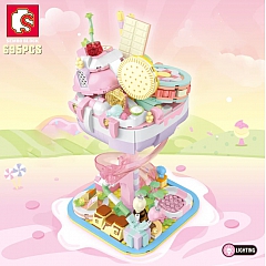 Игровой набор для девочек конструктор Sembo Block Волшебная чаша с мороженным, 615009, 695 дет.