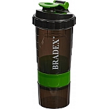 Шейкер спортивный с отделениями 0,5 л Bradex SF 0507 зеленый