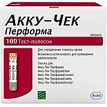 Тест-полоски Акку-Чек Перформа для глюкометра 100 шт