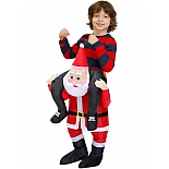 Костюм детский надувной маскарадный Верхом на Санта-Клаусе