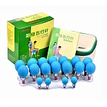 Вакуумные банки HACI Classic Silver акупунктурные магнитные 18 шт. (Хаси посеребренные)