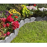 Бордюр Волна Мастер Сад садовое ограждение, выс. 90 мм, длина 3,2 метра, серый