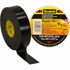 3M Изолента Scotch Super 33+ морозостойкая герметизирующая для кабеля 19 мм х 20,1 м