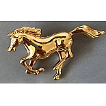 Брошь-значок Лошадка маленькая Символ 2026 года золотистая