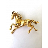 Брошь-значок Лошадь Симовол 2026 года золотистая