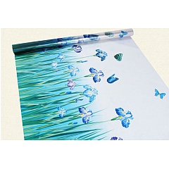 Пленка На Клею витражная самоклеящаяся на окна UD-A0 Цветы горизонтально 5х0,9 м рулон