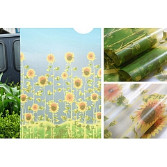 Пленка самоклеящаяся на окна UD-A1 Подсолнухи горизонтально 2,5х0,9 м